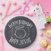 ハッピーバースデーベビーイエズクリスマスシャルボード ペーパープレート (パーティー)