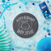 ハッピーバースデーベビーイエズクリスマスシャルボード ペーパープレート (パーティー)