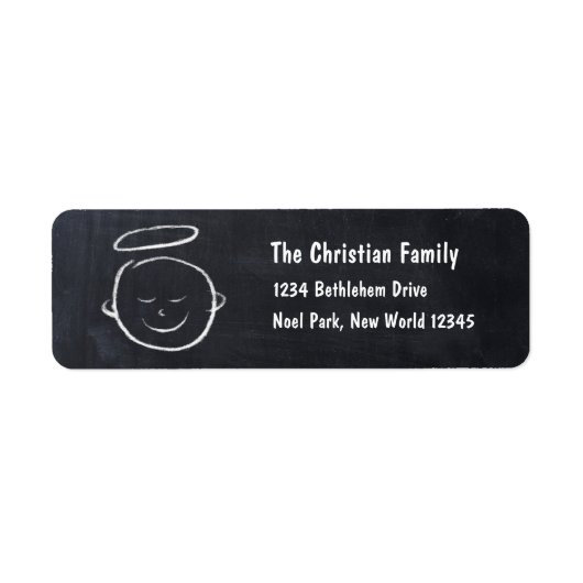 ハッピーバースデーベビーイエズシャルボードチョーク ラベル (正面)