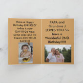 ハッピーバースデーベビーガール誕生日グリーティングカード カード (内部)