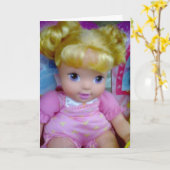 ハッピーバースデーベビードール カード (黄色い花)