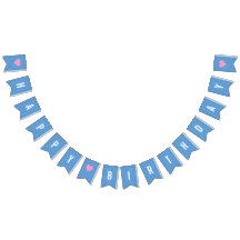 ハッピーバースデーベビーブルーホワイト水玉模様