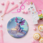 ハッピーバースデーベビー龍 ペーパープレート (パーティー)