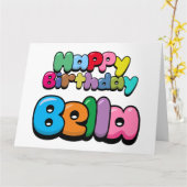 ハッピーバースデーベラ カード (黄色い花)