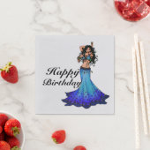 ハッピーバースデーベリーダンサー スタンダードカクテルナプキン (インサイチュ)