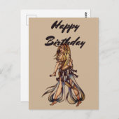 ハッピーバースデーベリーダンサー ポストカード (正面/裏面)