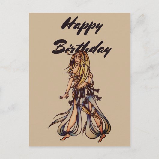 ハッピーバースデーベリーダンサー ポストカード (正面)
