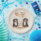 ハッピーバースデーベルネーズマウンテンドッグ ペーパープレート (パーティー)