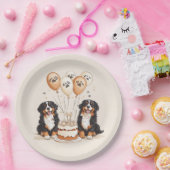 ハッピーバースデーベルネーズマウンテンドッグ ペーパープレート (パーティー)