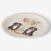 ハッピーバースデーベルネーズマウンテンドッグ ペーパープレート (アングル)