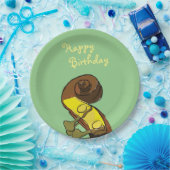 ハッピーバースデーベース楽器紙 ペーパープレート (パーティー)