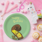 ハッピーバースデーベース楽器紙 ペーパープレート (パーティー)