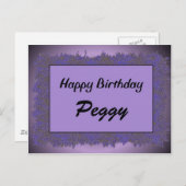 ハッピーバースデーペギー ポストカード (正面/裏面)