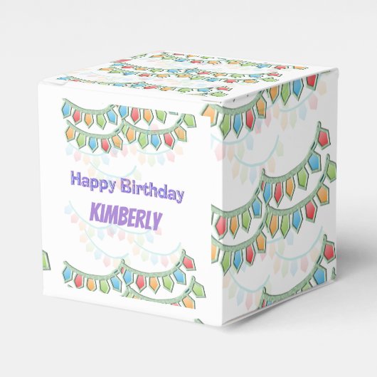 ハッピーバースデーペナントバナー フェイバーボックス (正面サイド)