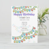 ハッピーバースデーペナントバナー 招待状 (スタンド正面)