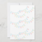 ハッピーバースデーペナントバナー 招待状 (裏面)