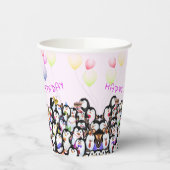 ハッピーバースデーペンギンパーティー紙 紙コップ (左)