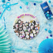 ハッピーバースデーペンギン紙プレート ペーパープレート (パーティー)