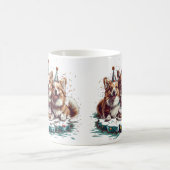 ハッピーバースデーペンブロークウェルシュコーギードッグ コーヒーマグカップ (中央)