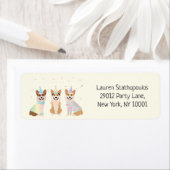 ハッピーバースデーペンブロークウェルシュコーギードッグ ラベル (インサイチュ)