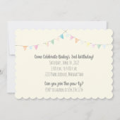 ハッピーバースデーペンブロークウェルシュコーギードッグ 招待状 (裏面)