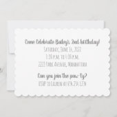 ハッピーバースデーペンブロークウェルシュコーギードッグ 招待状 (裏面)