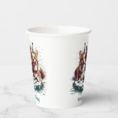 ハッピーバースデーペンブロークウェルシュコーギードッグ 紙コップ (左)