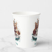 ハッピーバースデーペンブロークウェルシュコーギードッグ 紙コップ (右)