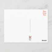 ハッピーバースデーペンブロークコルギワンピードッグはがき ポストカード (裏面)