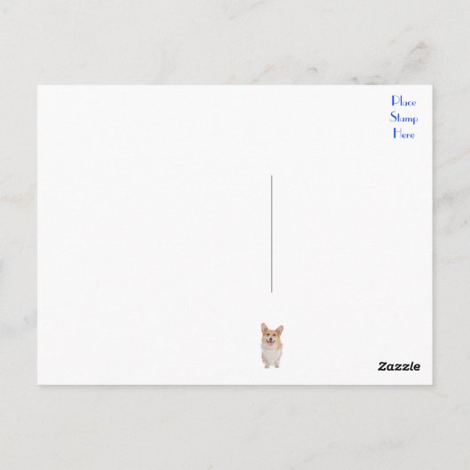 ハッピーバースデーペンブロークコーギパピードッグハガキ ポストカード (裏面)