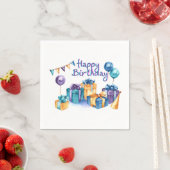 ハッピーバースデーペーパーナプキン スタンダードカクテルナプキン (インサイチュ)