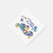 ハッピーバースデーペーパーナプキン スタンダードカクテルナプキン (角)