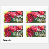 ハッピーバースデーホットココアバラ#3-2シール 長方形シール (シート)