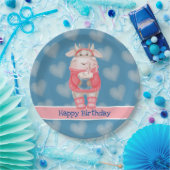 ハッピーバースデーホットチョコレート紙プレート ペーパープレート (パーティー)