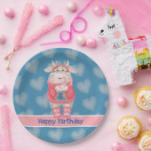 ハッピーバースデーホットチョコレート紙プレート ペーパープレート (パーティー)