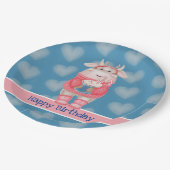 ハッピーバースデーホットチョコレート紙プレート ペーパープレート (アングル)