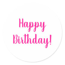 ハッピーバースデーホットピンクホワイト誕生日