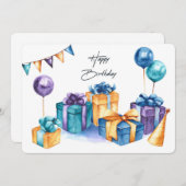 ハッピーバースデーホリデーカード シーズンカード (正面/裏面)