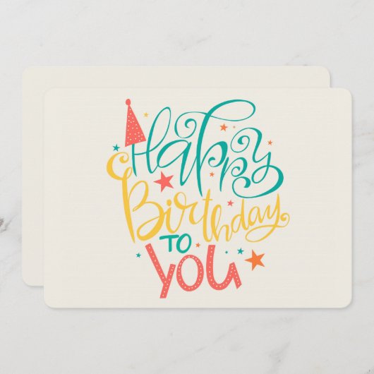  ハッピーバースデーホリデーカード シーズンカード (正面/裏面)