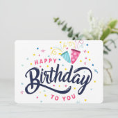 ハッピーバースデーホリデーカード シーズンカード (スタンド正面)