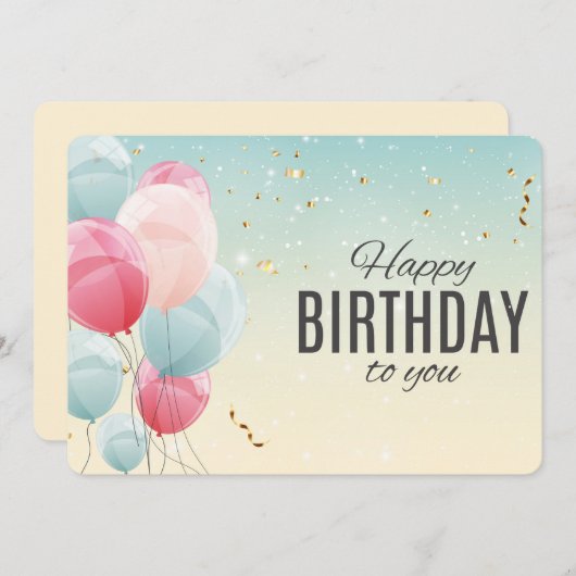 ハッピーバースデーホリデーカード シーズンカード (正面/裏面)