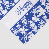 ハッピーバースデーホワイトフローラオンブルー 薄葉紙 (詳細)