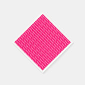 ハッピーバースデーホワイトホットピンクタイポグラフィ スタンダードカクテルナプキン (角)