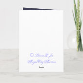 ハッピーバースデーホワイトレッドローズボタニカルアート カード (裏面)