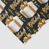 ハッピーバースデーホワイト金ゴールドティッシュペーパー 薄葉紙 (詳細)