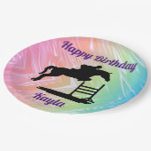 ハッピーバースデーホースハンタージャンパーエクストリアン ペーパープレート (アングル)