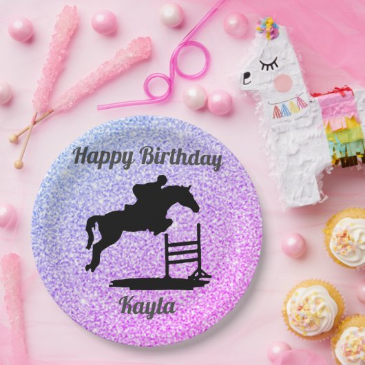 ハッピーバースデーホースハンタージャンパーエクストリアン ペーパープレート (パーティー)