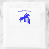 ハッピーバースデーホースハンタージャンパー、動物愛好家 長方形シール (バッグ)