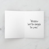 ハッピーバースデーホース誕生日カード馬好き カード (内部)