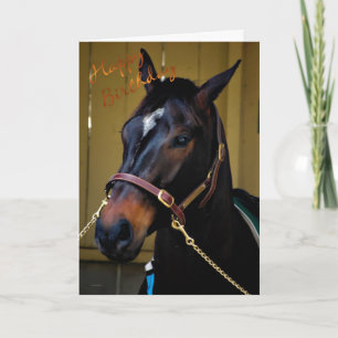 ハッピーバースデーホース誕生日カード馬好き カード